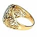 Finecreation_usa !! 3.5Ct Round Cut Cluster White Diamond Ring 14K Yellow Gold Finish, Two Tone Gold Plated, Women's Ring, Men's Ring, Prong Set Ring For Ocaasion All Size (yellow, 10)