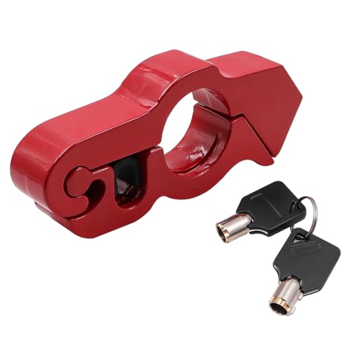 POFET Candado Moto Freno Manillar, Cerradura Seguridad Anti-Taladro, Fácil Bloqueo Click, Bloqueo Antirrobo Bloqueo Maneta Acelerador Freno Embrague Universal Scooter Quad, Grip Lock