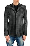 Versace Men's 100% Wool Plaid Four Button Blazer Sport Coat US 38 IT 48