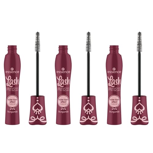 Image of essence | Lash Princess False Lash Effect Mascara Burgundy | Volumizing & Lengthening Mascara with Conic Fiber Brush | Vegan & Cruelty-Free (Pack of 3)