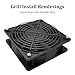 HiQltyla 140mm Fan Grill with Screws, Desktop Computer Case Fan Grills for 140mm Fans, Black Color - 4 Pack