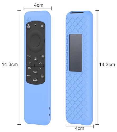 LEFXMOPHY Remote Cover for New BN59-01432J BN59-01432A BN59-01432 2023 Samsung Smart TV Solar Panel Remote Blue Case Sleeve Glow in Dark