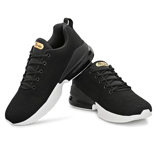 Image of Birde Men's Sports Shoes for Gym, Walking, & Running Lightweight Comfortable Sports Shoes | Colour -Black EVA-TPR-TPU Knitting Sports Shoes