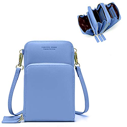 Preisvergleich Produktbild Handtasche Damen Umhängetasche Handytasche Crossbody Frauen Kleine GeldböRse Brieftasche Leder - mit Gurt KartenfäCher