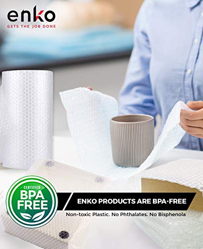 Enko (2 Pack) 12 Inch X 72 Feet Bubble Cushioning Wrap Roll Perforated 20 Fragile Sticker Labels For Moving Shipping Packing Boxes Supplies #TOP7
