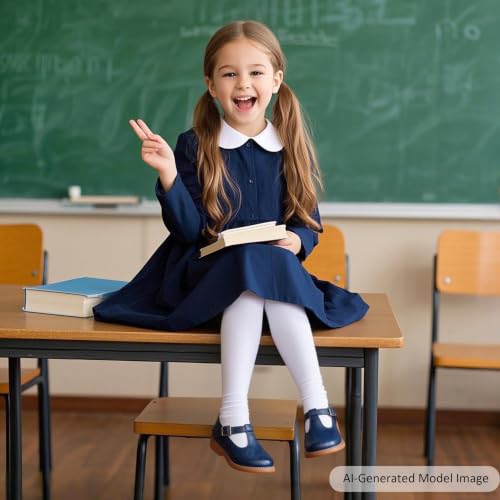 Image of Felix & Flora Toddler Girl Mary Jane Dress Shoes - School Oxford Flats for Girl Party Shoes.