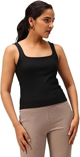BlissClub Womens Blissentials Square Neck Bra Top, in-Built Bra Support, Soft-Handfeel, Crop-Fit, Everyday Comfort Tank Price In India