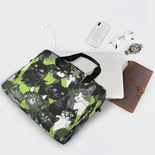 Funda para portátil 15.6" con asa y correa verde miniatura 7
