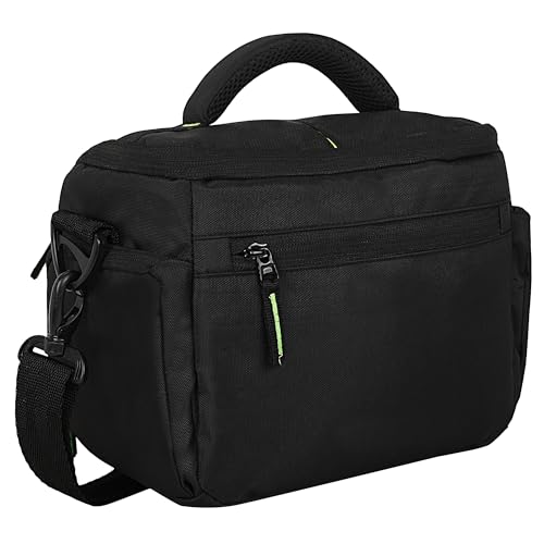 Image of Compact Captura Pro 0297 Camera Bag for DSLR & Mirrorless - Fits Nikon, Canon, Sony - Camera Bag for Travel - Shockproof Sling Case for Lens - Water-Resistant (Black Green)