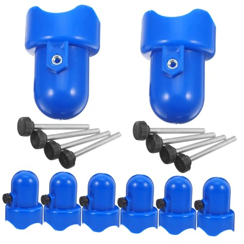 Mikinona 8pcs Trampoline Enclosure Pole Caps: Trampoline Pole Toppers - Plastic Caps for Outdoor Pipe - Tube Toppers for Replacement