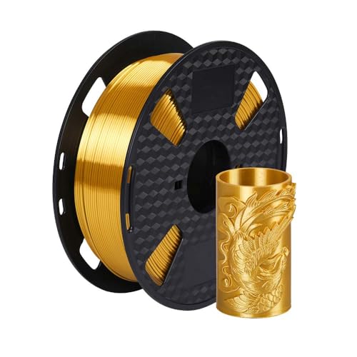 Image of Silk PLA Filament Gold 1KG 1.75mm 3D Printer FDM Filament 3D Printing Materials Shiny Metallic PLA Gold Color