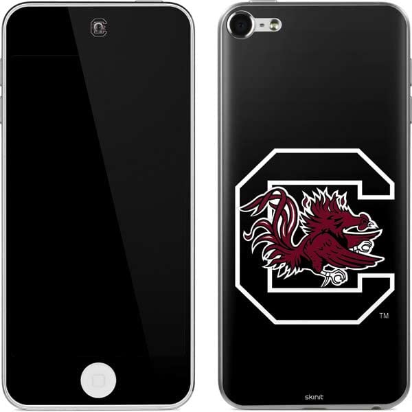 Skinit Decal MP3 Player Skin Compatible with iPod Touch (6th Gen 2015) - Officially Licensed College South Carolina Gamecocks Logo Black Design