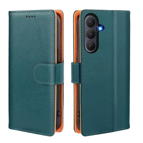 【JDDLang】 Galaxy S26 ケース 手帳型 S26手帳 SC-51G SCG36 用 ギャラクシーS26 手帳型ケース S26携帯カバー 高級PUレザー 耐衝撃 耐摩擦 全面保護 カード収納 スタンド機能 手触りが良い 人気 上質（グリーン）の商品画像（Amazon）