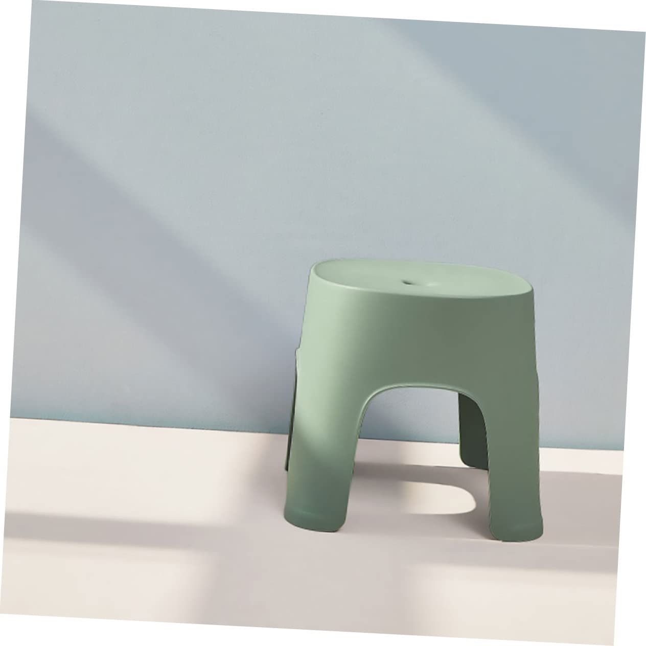 LIFKOME Tabouret Marchepied Enfant Plastique Antidérapant - Hauteur 24cm Vert Clair