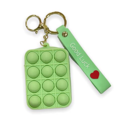 Image of AUGEN Cute Pop It Coin Purse Pouch Keychain For Gifting With Key Ring Anti-Rust (Pack Of 1)