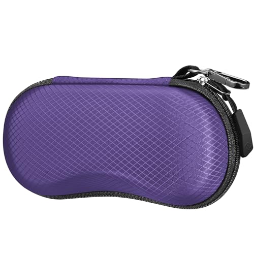 Fintie Sunglasses Case, Hard EVA Shell Shockproof Sport Glasses Case with Metal Carabiner Travel Zipper Eyeglasses Holder