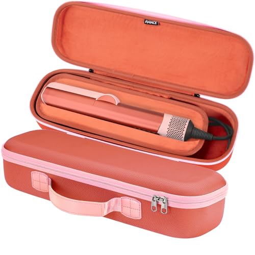 RAIACE Hard Storage Case Compatible with Dyson Airstrait Straightener Travel Carrying Bag. (case only). (Red)