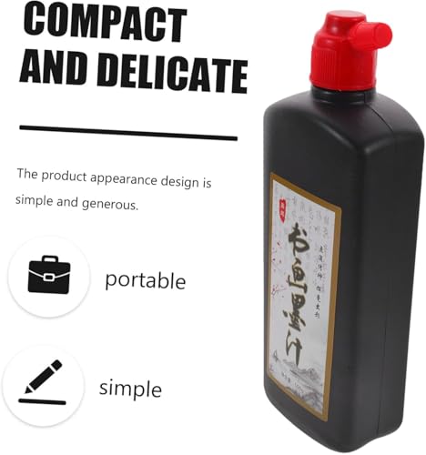 Image of Worison 100ml Calligraphy and Sumi Liquid Ink, Traditional Black Sumi Ink for Calligraphy, Painting, Writing, Drawing and Japanese Brush Art