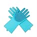 Produktbild Haushalt Spulhandschuhe Scrubber Glove Food Hundebürste Autowaschhandschuhe Reinigung Waschmaschine Geschirr Handschuhe Küchenzubehör 2St Blau Grün