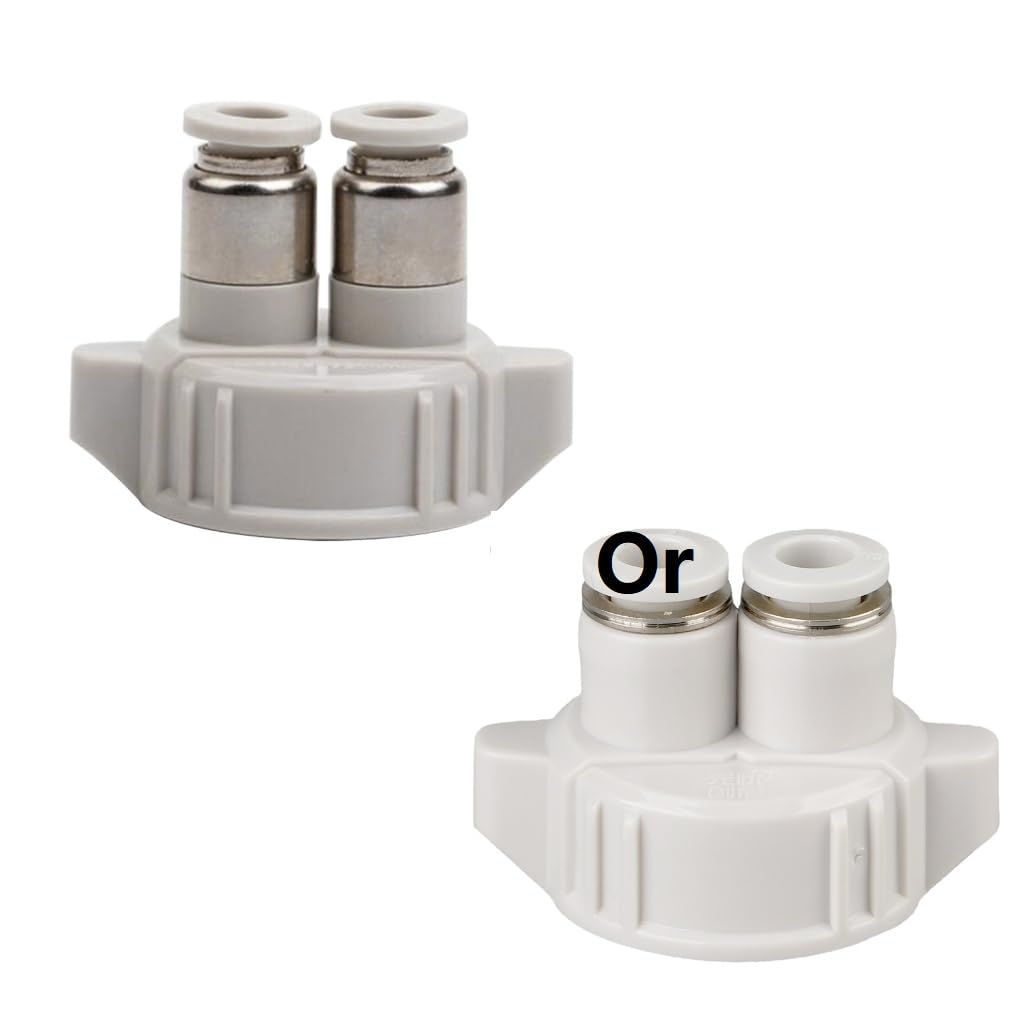 ljhnba Aquarium CO2 System Tube Valves Guage Bottle Cap Fish Tank Live Plant DIY Reactor Air Diffuser Generator CO2 Reactor Bottle Cap