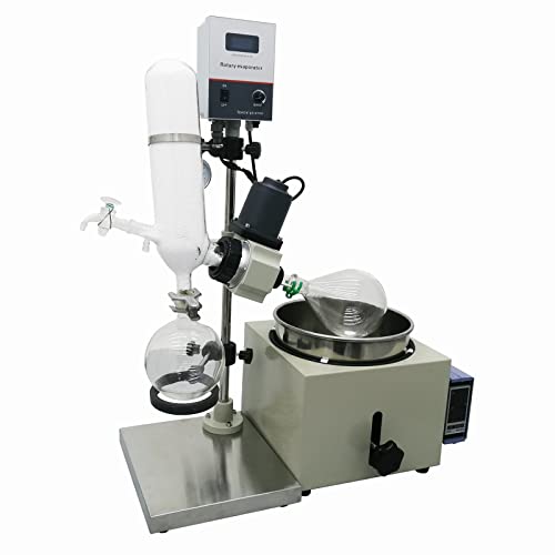 INTSUPERMAI 110V 2L Rotary Evaporator Rotovap Lab Rotary Evaporators Heating Bath Evaporation Apparatus 0-120 RPM Rotovap Rotary Vacuum Evaporator