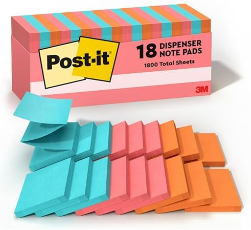 Post-it Pop-Up Notes, 18-Pads Cabinet Pack, 100 Sheets-Pad (R330-18CTCP)