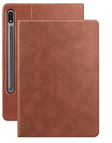 Image of WHITBULL Stylish PU Leather Flip Cover Compatible with Lenovo Tab P12 Pro (12.6 inch, TB-Q706F /TB-Q706Z) (Brown)