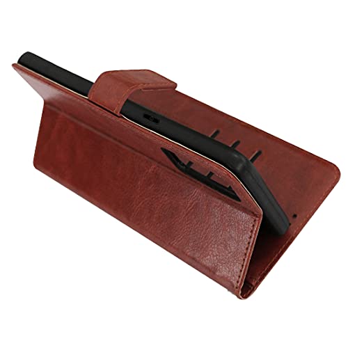 Image of Flip Cover Compatible with Realme X7 Max 5G / Realme GT 5G | Premium Leather Finish | Inbuilt Pockets & Stand | Flip Cover Back Case for Realme X7 Max 5G / Realme GT 5G (Brown)