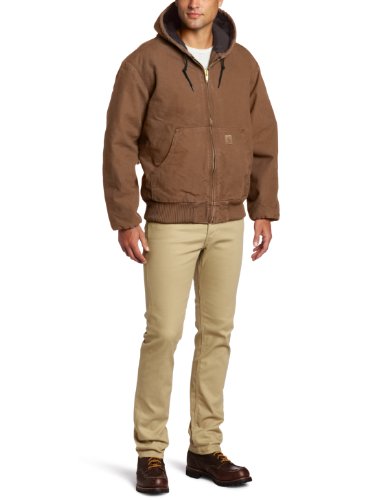 Carhartt Mens Big & Tall Quilted Flannel Lined Sandstone Active Jacket product thumbnail 6