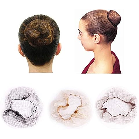 40 Pcs Invisible Nylon Hair Nets for Women Girls,Lightweight Elastic Edge Mesh for Ballet Dance Bun Hair Styling Beauty,19.7 Inch (Gold) Cover