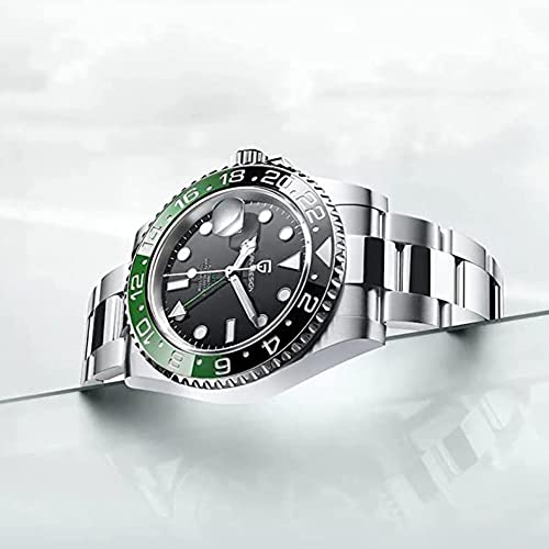 Cadisen Pagani Design 1662 Gmt Men's Automatic Mechanical Watch, Top Brand Stainless Steel Sapphire Glass, Diver's Watch Sports, Gift， Reloj Hombre. #TOP3