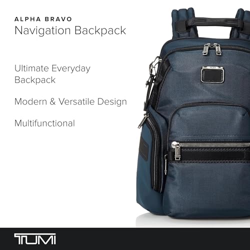 Image of TUMI - Alpha Bravo Navigation Backpack - Everyday Travel and Commute Bag - Fits Up to 15 inch Laptop - 16.0 inch X 14.0 inch X 7.3 inch - Navy