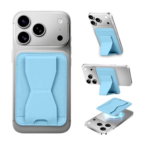 CORLAGOON for MagSafe Wallet with Stand Grip, 5 Card Holder for iPhone