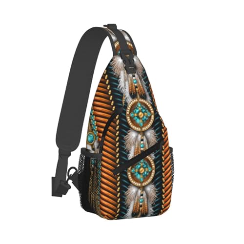 Native American Crossbody Sling Bag For Women Men Fashion Chest Bag Shoulder Bag Sling Backpack Travel Hiking Casual Sport Daypack2