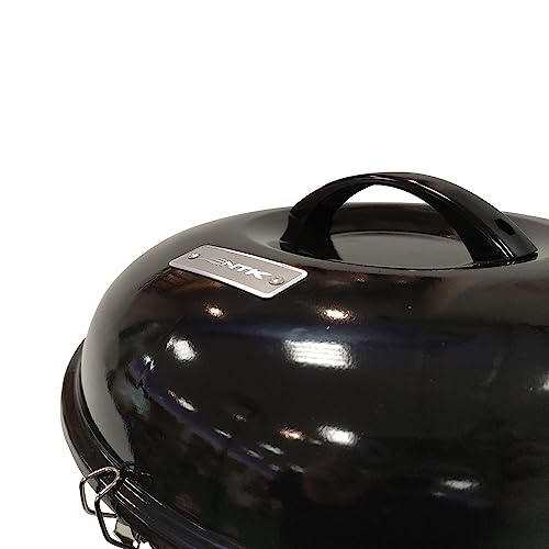 Nautika, Churrasqueira Compacta Alabama Preto, Portátil, Ideal Para Pequenas Porções, Aço Esmaltado,