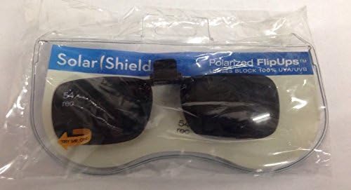 Solar Shield Clip-on Polarized Sunglasses Size 54 Rec New