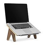 Navaris Soporte para portátil de Madera - Elevador Plegable ergonómico para Ordenador - Base para elevar Pantalla de Laptop en Mesa Escritorio sofá