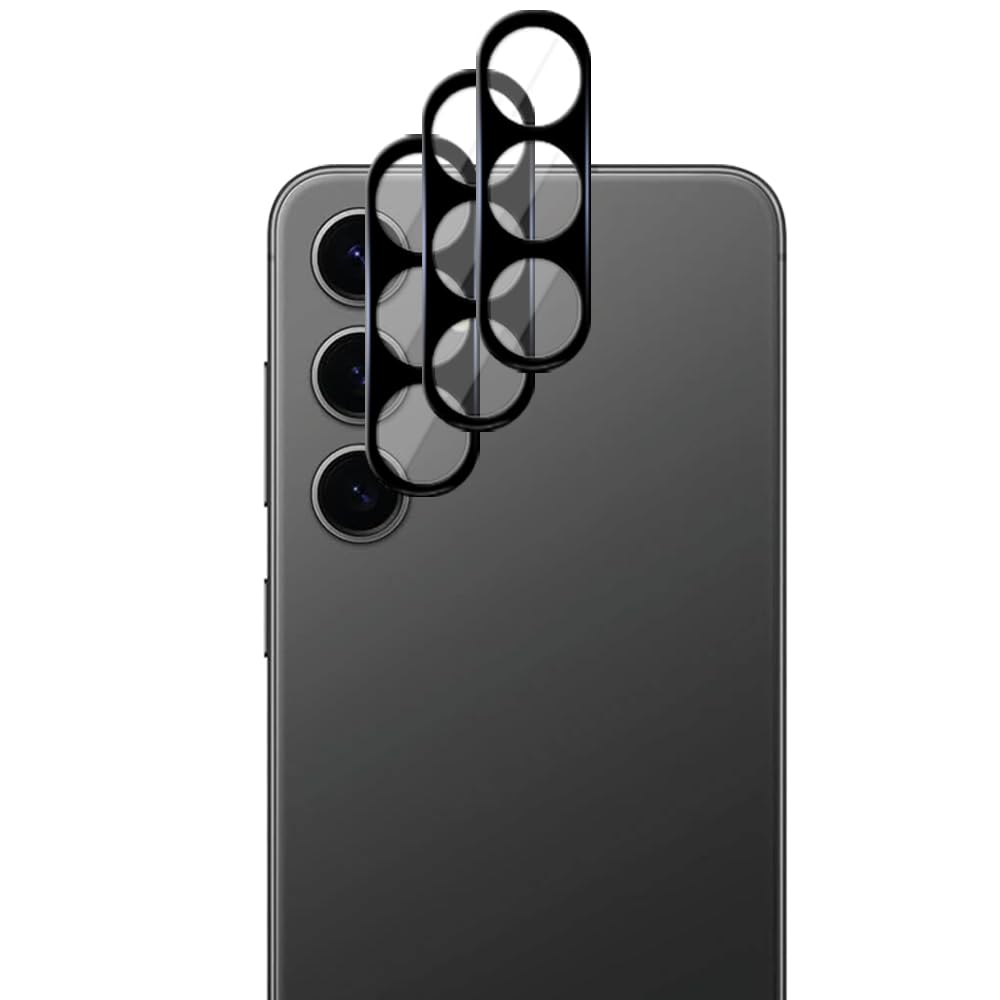 Paquete de 3 protectores de lente de cámara de vidrio templado para Samsung Galaxy S24 Plus 5G (no afecta al flash)