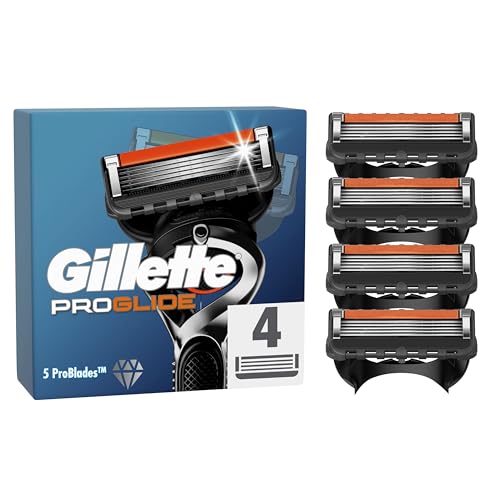 Gillette ProGlide męskie żyletki, 5 wkładów do ostrzy, precyzyjny trymer, 4 sztuki
