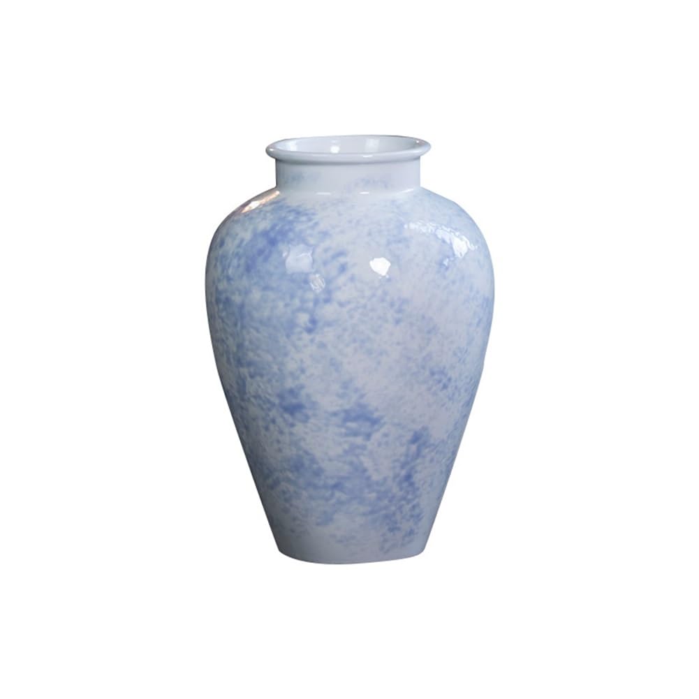Ceramic Vase, Rustic Glazed Porcelain Flower Vase for Home Decor, Chinese Flower Vase For or Dried Branches & Artificial Floral Arrangements