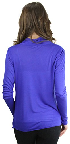 Image of ToBeInStyle Womens Open Front Long Sleeve Lightweight Asymmetrical Draped Cardigan with Side Pockets