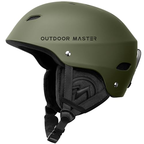 Image of OutdoorMaster Kelvin Ski Helmet - Snowboard Helmet for Men, Women & Youth (Army Green,M) | Ski & Snowboard Use,Fits Men,Women & Youth,ASTM Certified Impact Protection,Adjustable Ventilation