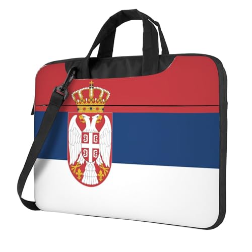 Sac ordinateur portable drapeau Serbie pour le bureau et voyage