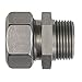 Brennan Industries D8043-L06-02-NBR Steel Straight Male Stud Coupling Bite, 6 mm Tube Size, M12 x 1.5 NPT x R1/8 BSPT Thread