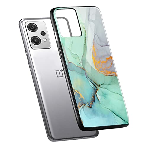 Image of COLORflow Back Cover Compatible with OnePlus Nord CE 2 Lite 5G | Green Marble | Shockproof TPU Bumper Cover with Camera Protection Back Cover Compatible with OnePlus Nord CE 2 Lite 5G
