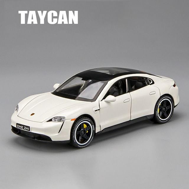 Image of DEOXY 1:32 Porches Metal Car Toy for Kids Alloy Pull Back Car with Fiction Powered Openable Doors & Light, Music Boys Gifts for Kids