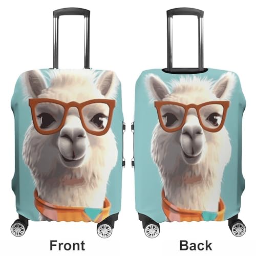 Carry on Luggage Cover Funny Cartoon Llama Suitcase Covers for Luggages Tsa Approved Travel Luggage Sleeve Protector Elastic Suitcase Protector Anti-Scratch Washable Fits 19-30 Inch Case -S3