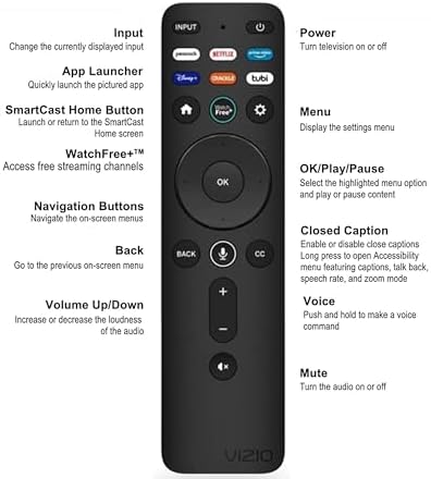 OEM Part - XRT260 TV Remote Control Compatible with Vizio V505-J09 and M65Q6-J09 image 5