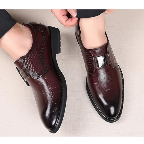 Men's Genuine Leather Shoes Anti-Slip Rubber Sole Classic Business Slip-Resistant Dress Shoes for Work & Outdoor 6