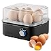 Eierkocher für 1 bis 8 Eier | Warmhaltefunktion | Elektrischer Eierkocher aus Edelstahl 500 Watt | 3 Härtegrade BPA-Frei & Spülmaschinenfest LED Drehschalter Robust & Langlebig